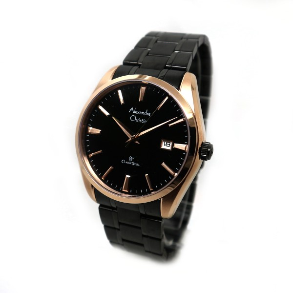 Alexandre Christie AC 8515 Rosegold Black Man MDBBRBA